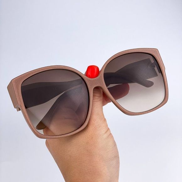 ? Jimmy Choo Noemi/S KON HA Sunglasses Nude Glitter Brown Gradient Square Women main image 5